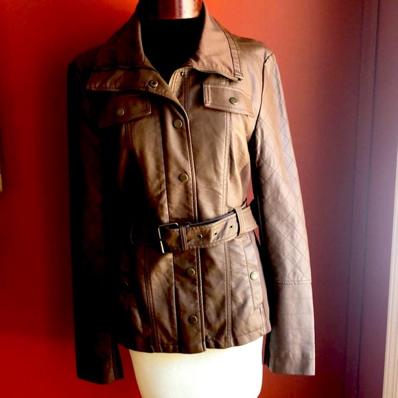 Guess Brown Poly Jacket - Picture 1 of 7